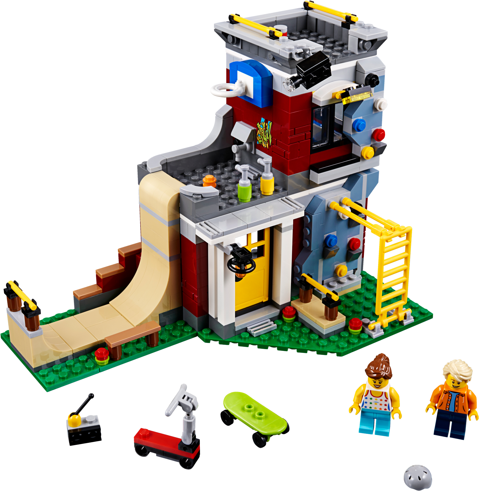 Modular Skate House - Lego Creator 2018 Sets (2399x1800), Png Download