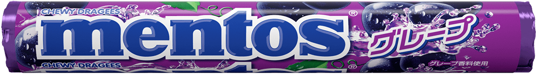 Mentos Chewy Mint Grape Roll - Mentos (1130x415), Png Download