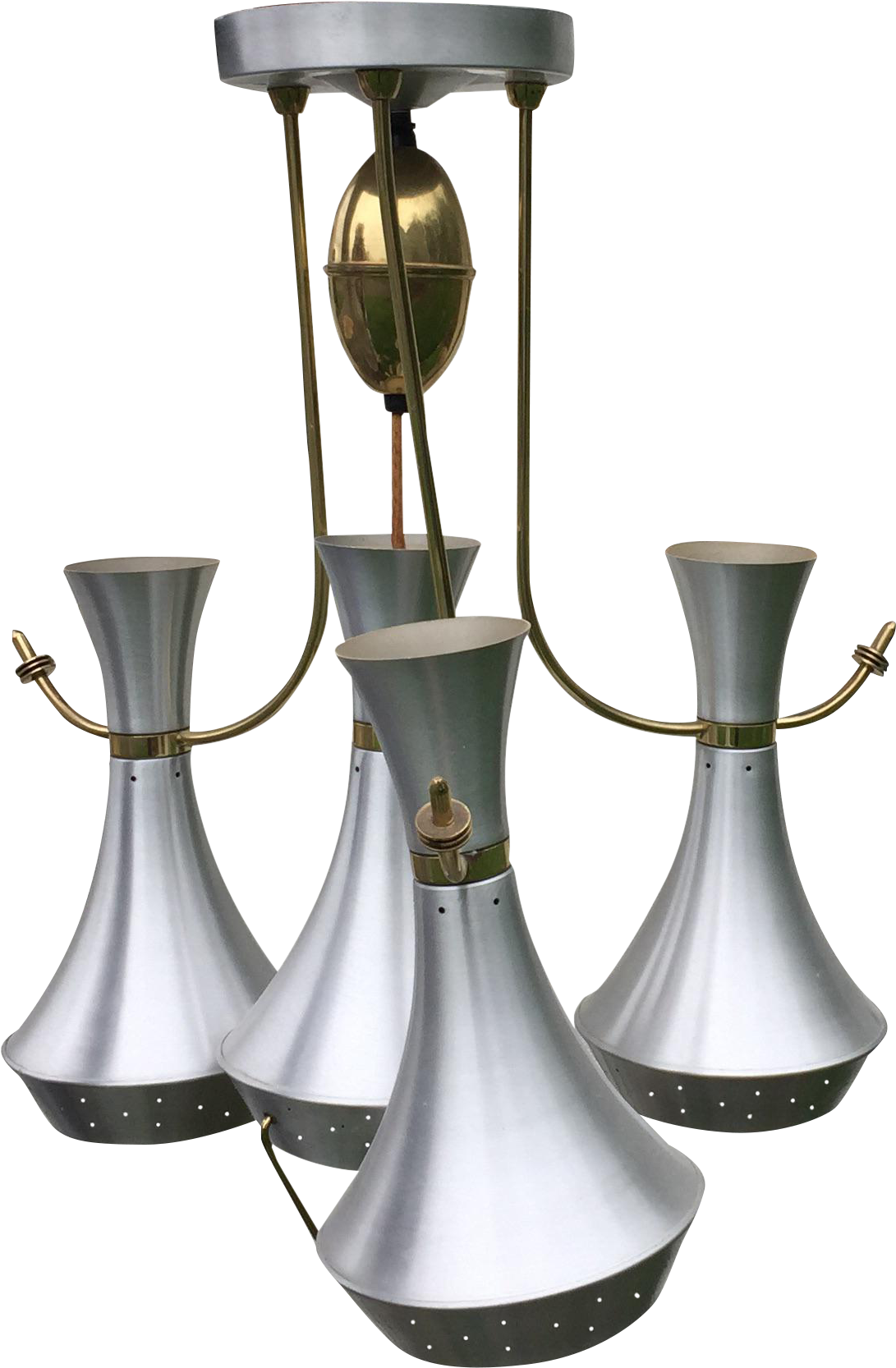 S Brass Chandelier Chairish - Chandelier (1211x1850), Png Download