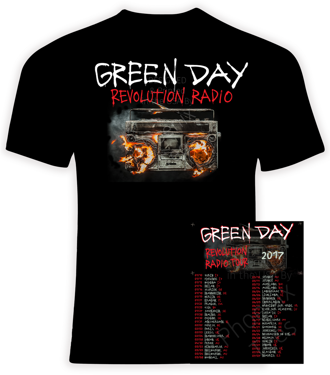Green Day Revolution Radio Tour Europe And Australia - Green Day Tour 2017 Poster (1120x1280), Png Download