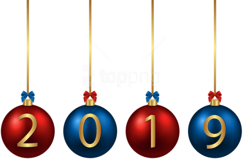 Free Png 2019 Christmas Balls Red Blue Png - Blue Red Christmas Png (850x557), Png Download