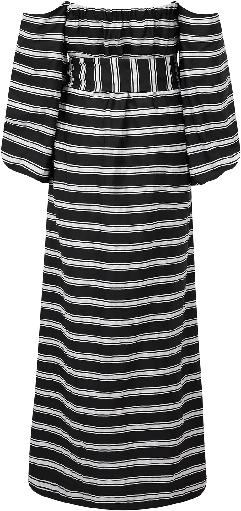 Rosie Black Striped Dress - Dress (1200x1740), Png Download