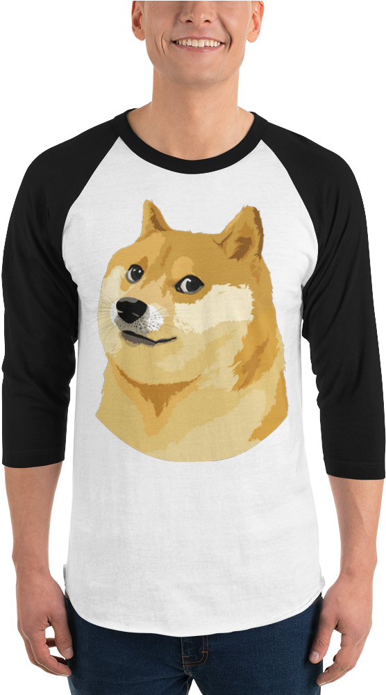 Doge 3/4 Sleeve Raglan Shirt - Wwe Dx 3xl T Shirts 2018 (1000x1000), Png Download