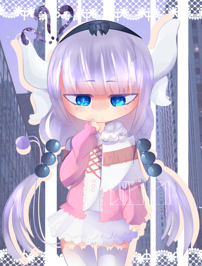 Kanna Kobayashi Dragon Chibi Anime - Cartoon (780x1025), Png Download