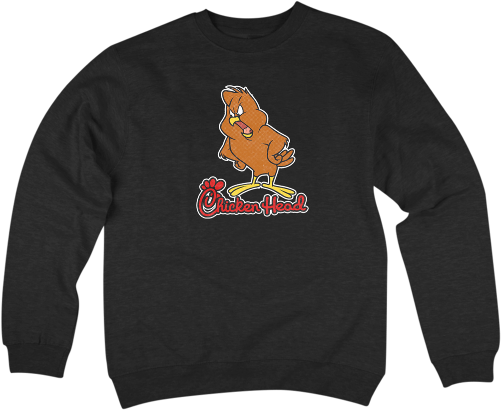 'chicken Head' Crewneck Sweatshirt Hutchla - Crew Neck (1024x1024), Png Download