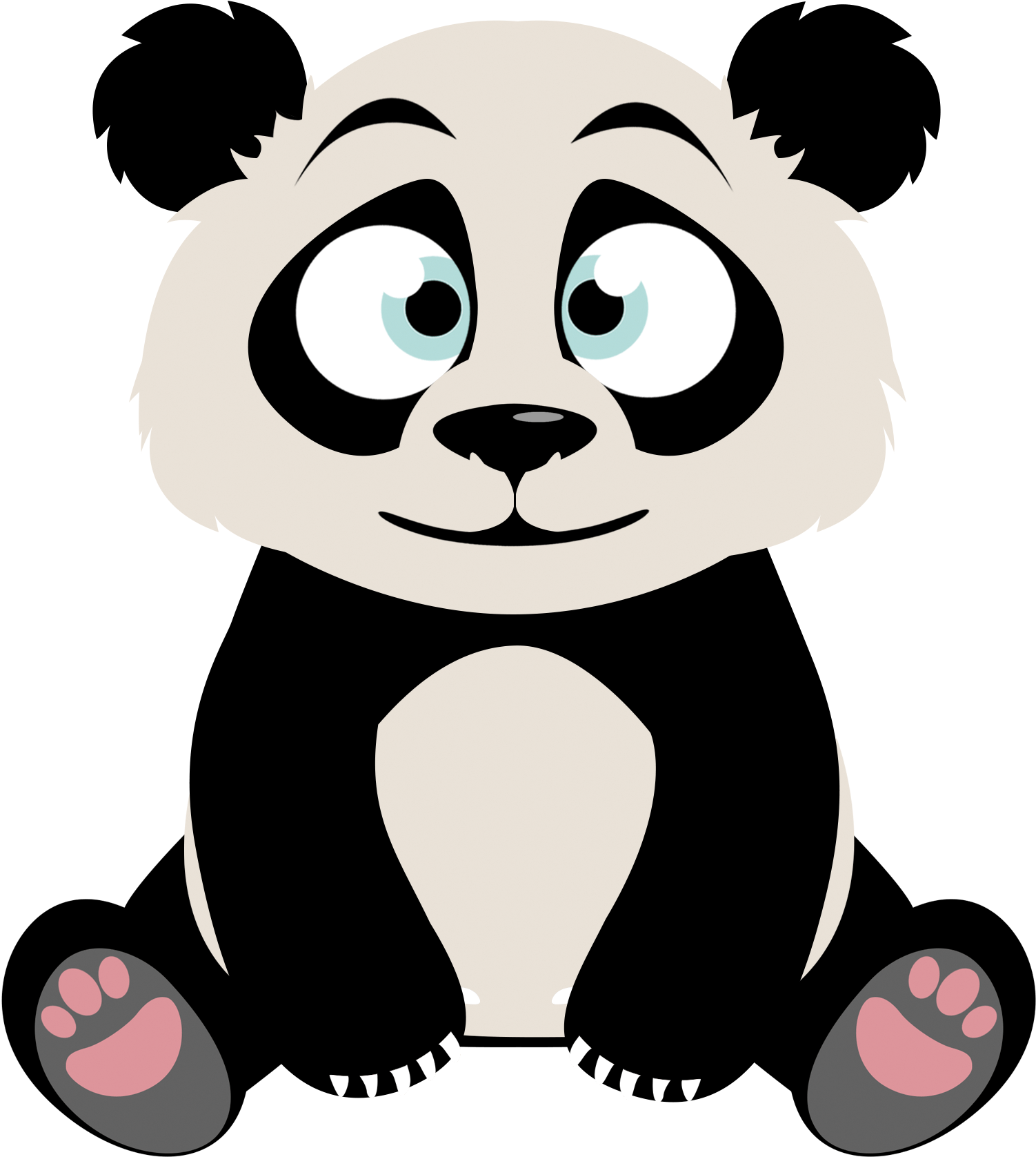 Panda Png - Imagen De Un Panda Animado (1587x1796), Png Download