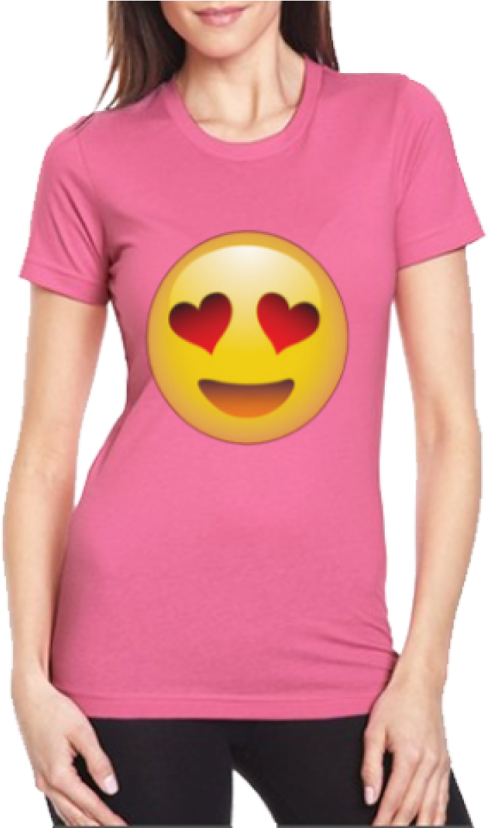 Emoji Heart Eye Smiling Wtees Availability - Next Level Boyfriend Tee (1200x1200), Png Download