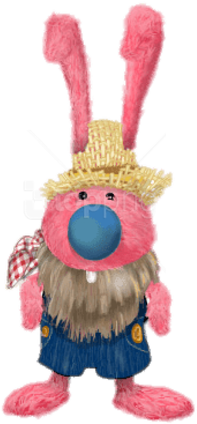 Free Png Download Bunnytown Farmer Bunny Clipart Png - Stuffed Toy (480x911), Png Download