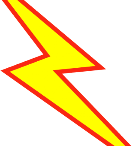 Lightning Clipart Red Lightning - Transparent Lightning Cartoon Png (640x480), Png Download