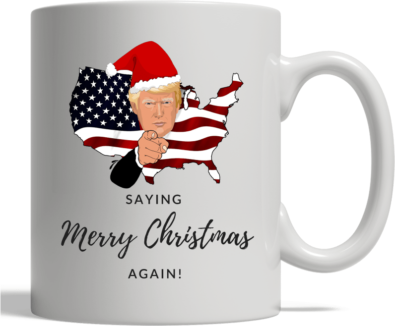 Proud American Girl - Merry Christmas Funny Trump (800x800), Png Download