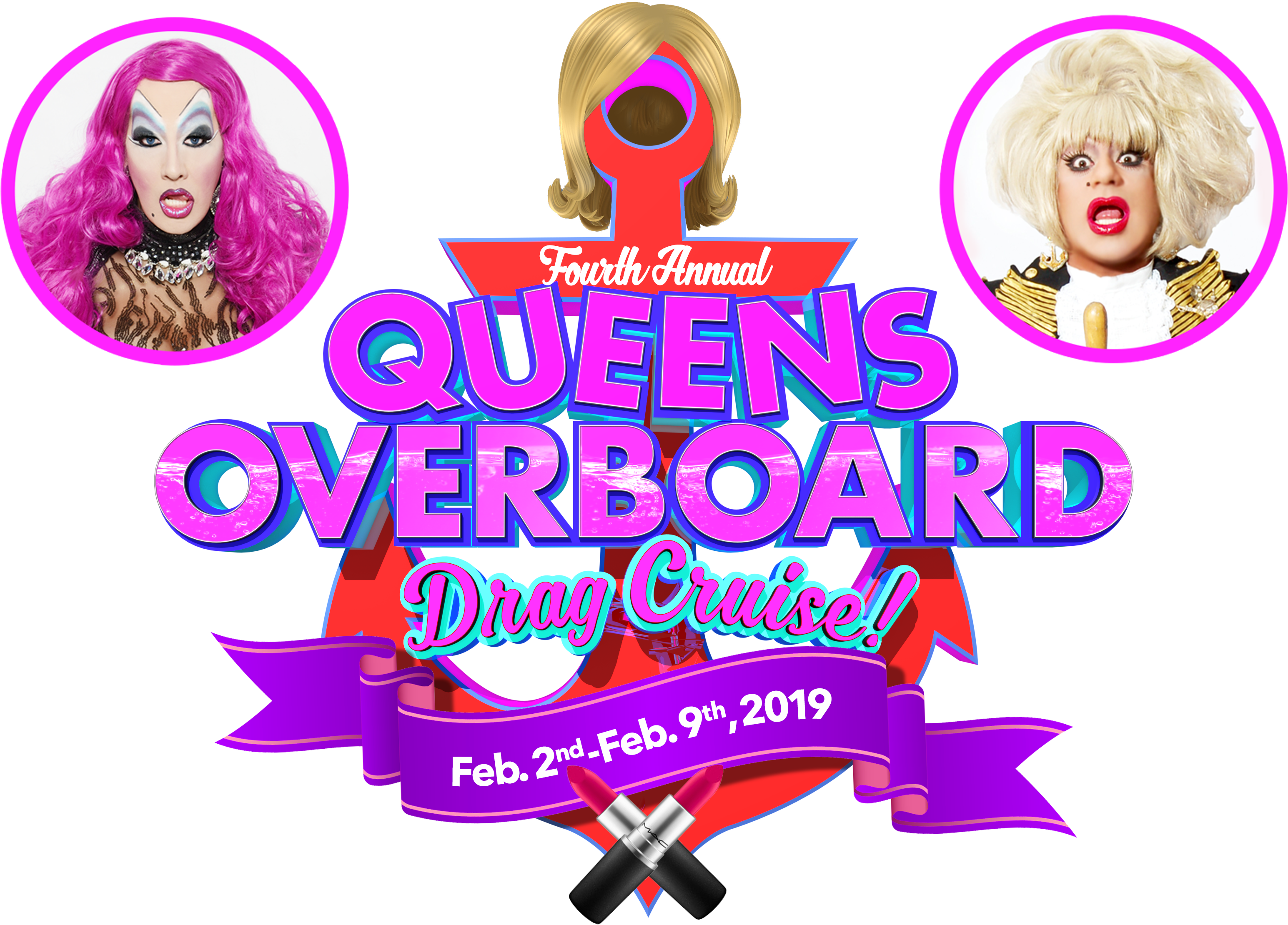 Queens Overboard Logo 2019 2 - Poster (3600x3627), Png Download