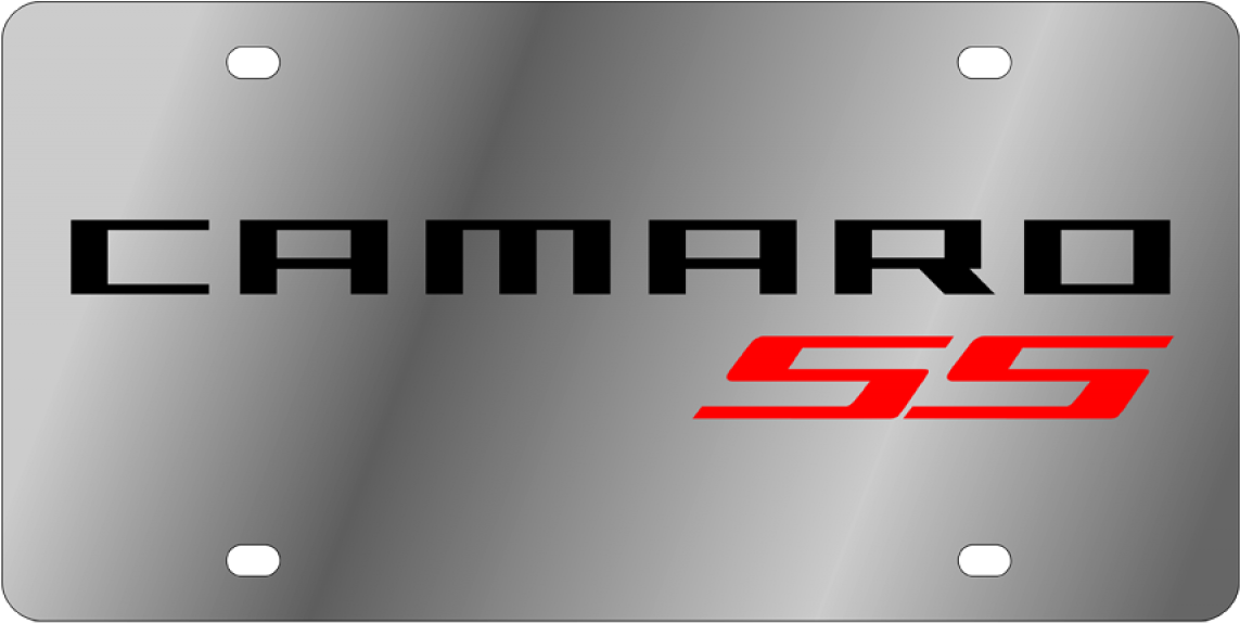 Chevy Camaro Ss Stainless Style License Tag - Sign (1200x1200), Png Download