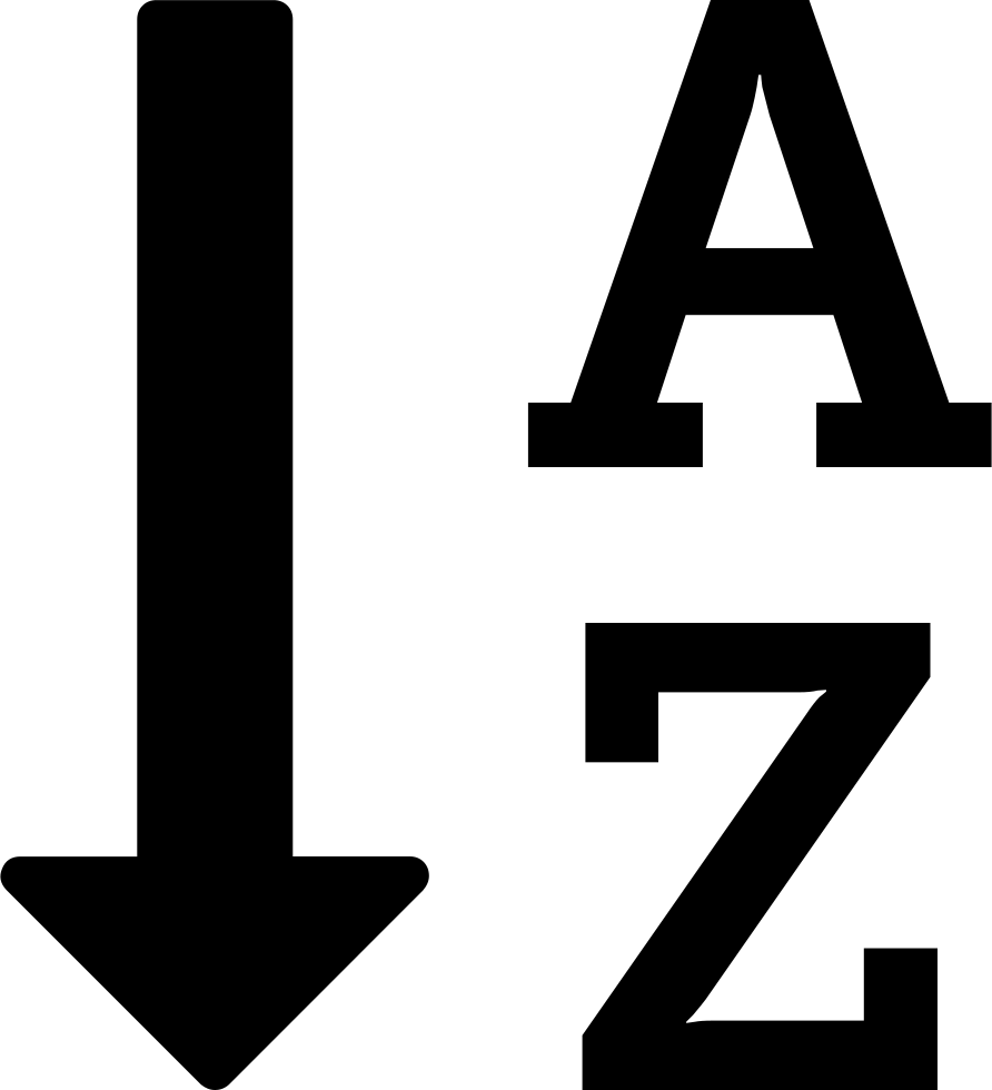 Png File - Sort Ascending Icon (892x980), Png Download