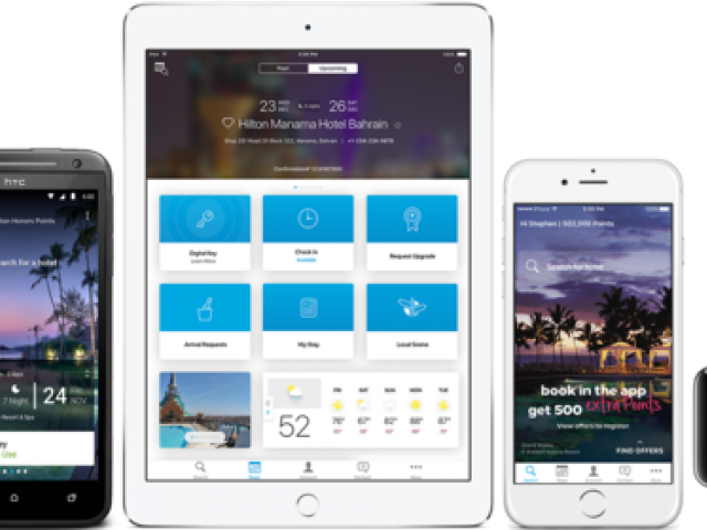 Smartphone Clipart Futuristic - Hilton Connected Room (640x480), Png Download