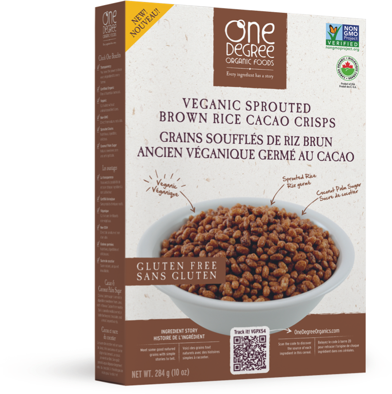 Sprouted Brown Rice Cacao Crisps - Cereal (765x770), Png Download