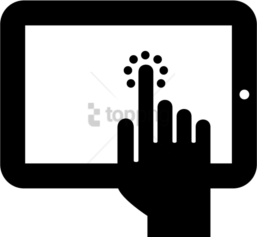 Free Png Freetablet Icon Tablet Computers Png - Ipad Clipart Black And White (850x783), Png Download