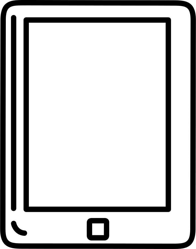 Picture Free Stock Svg Png Icon Free Download Onlinewebfonts - Tablet Outline (774x980), Png Download