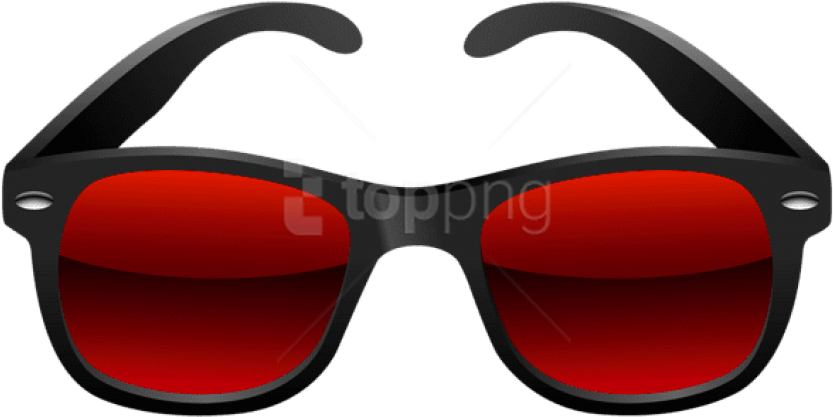 Free Png Download Black And Red Sunglasses Clipart - Sunglass Png For Pics Art (850x424), Png Download