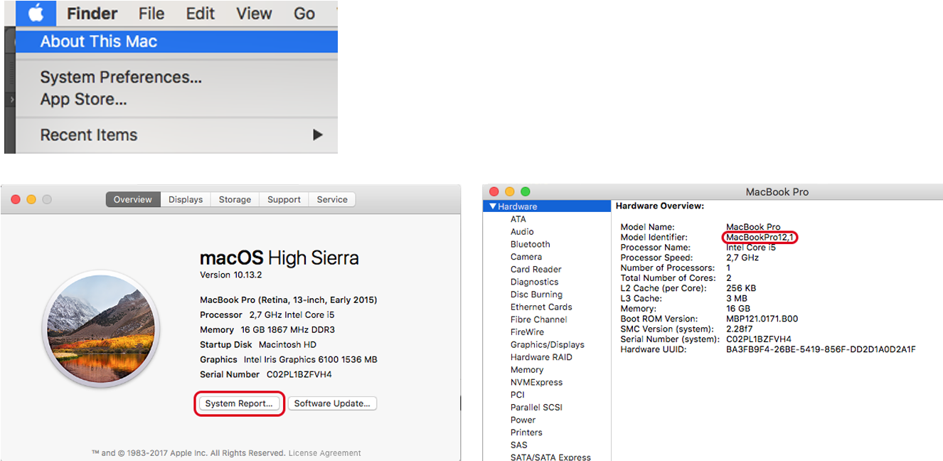 Keyboard Cover Identification - Sierra Find Serial Number Macbook Pro 13 (1325x660), Png Download