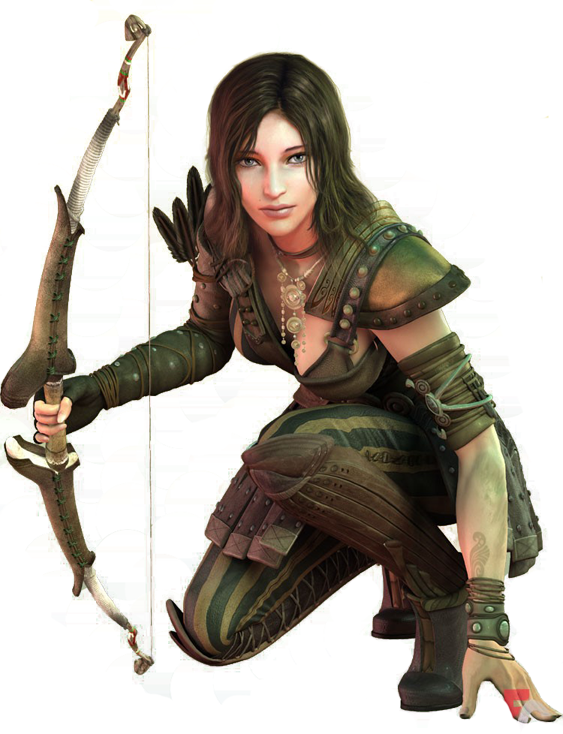 Clip Art Free Download Wood Female Faer N Roleplaying - Female Wood Elf Ranger (563x734), Png Download