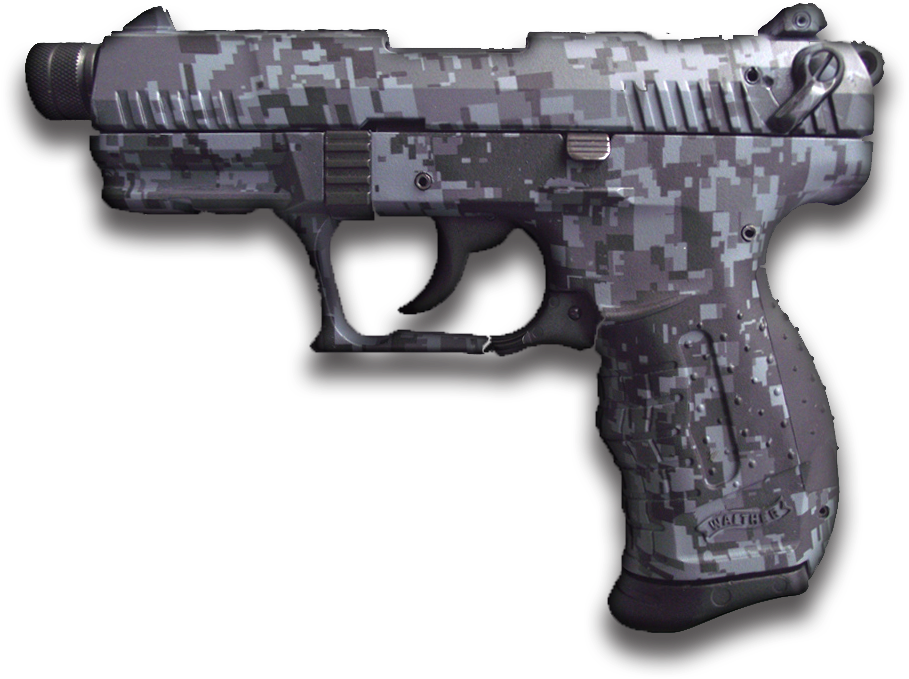 Urban Digital Camo Hydro Dipped Pistol - Pistol (954x700), Png Download