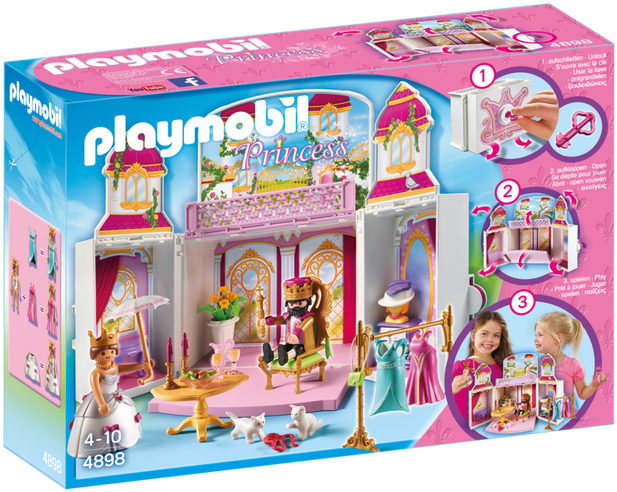 4898 Product Box Front - Playmobil Coffre Cour Royale (710x497), Png Download