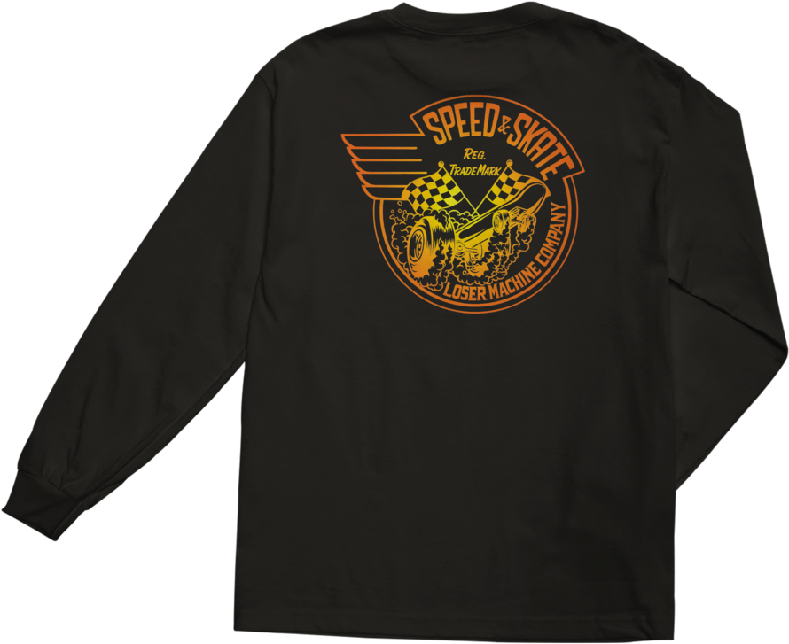 Burnout Ls Tee - Long-sleeved T-shirt (1024x878), Png Download