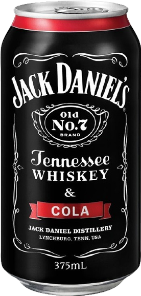 4 Cans Of Jack Daniel's And Cola - Jack Daniels (368x880), Png Download