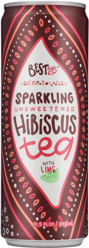 Besteas Sparkling Unsweetened Hibiscus Tea Lime Case - Caffeinated Drink (1024x1280), Png Download