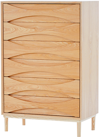 Schafer Tall Six Drawer Cabinet - Chest Of Drawers (632x632), Png Download