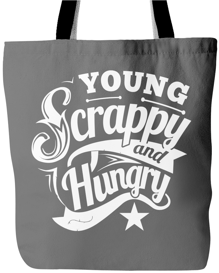 Young Scrappy & Hungry Tote Bag - Tote Bag (1024x1024), Png Download