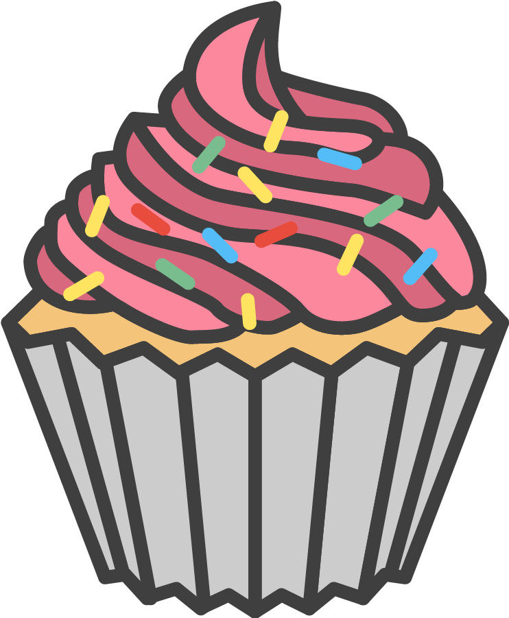 Pink Frosting Sprinkled Cupcake Shirt - Cupcake (900x900), Png Download