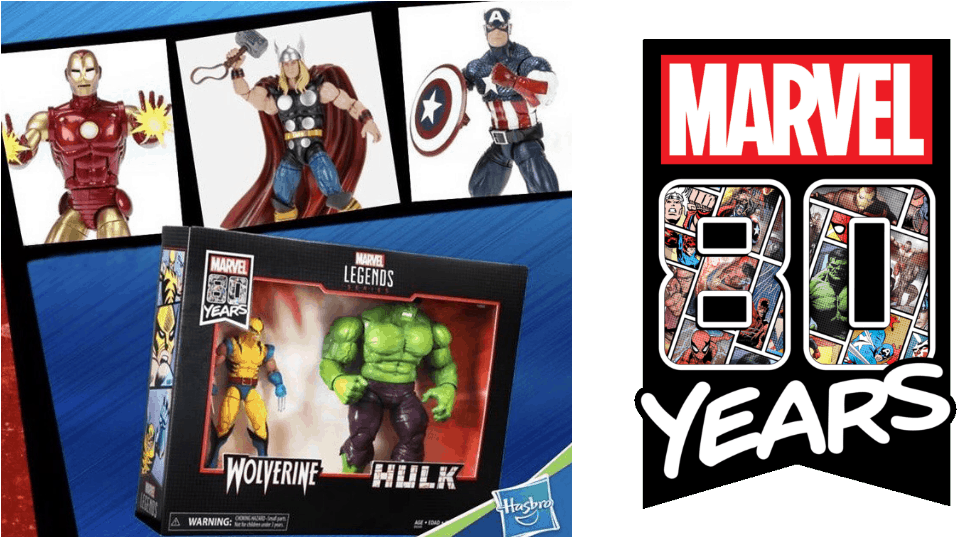 2019 Is Also The 80th Anniversary Of Marvel Comics - Marvel Legends 80th Anniversary (1024x536), Png Download