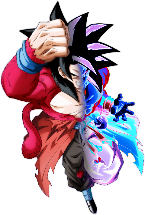 Dragon Ball Heroes Ssj4 Xeno Goku (480x709), Png Download