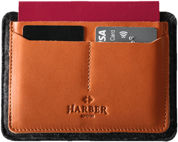 Flat Leather Passport Holder Wallet Harber London - Leather Passport Holder (1024x1024), Png Download