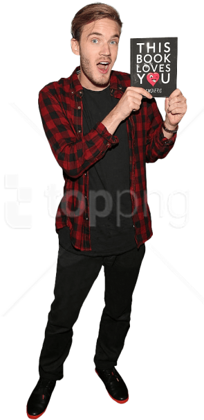 Free Png Pewdiepie Holding Book Png - Pewdiepie Png (480x664), Png Download