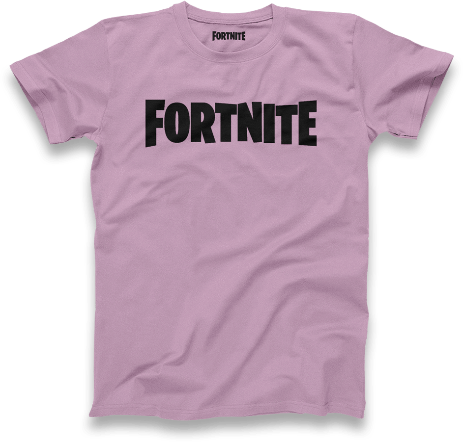 Fortnite Black/lavender Logo Tee - Active Shirt (1000x1000), Png Download