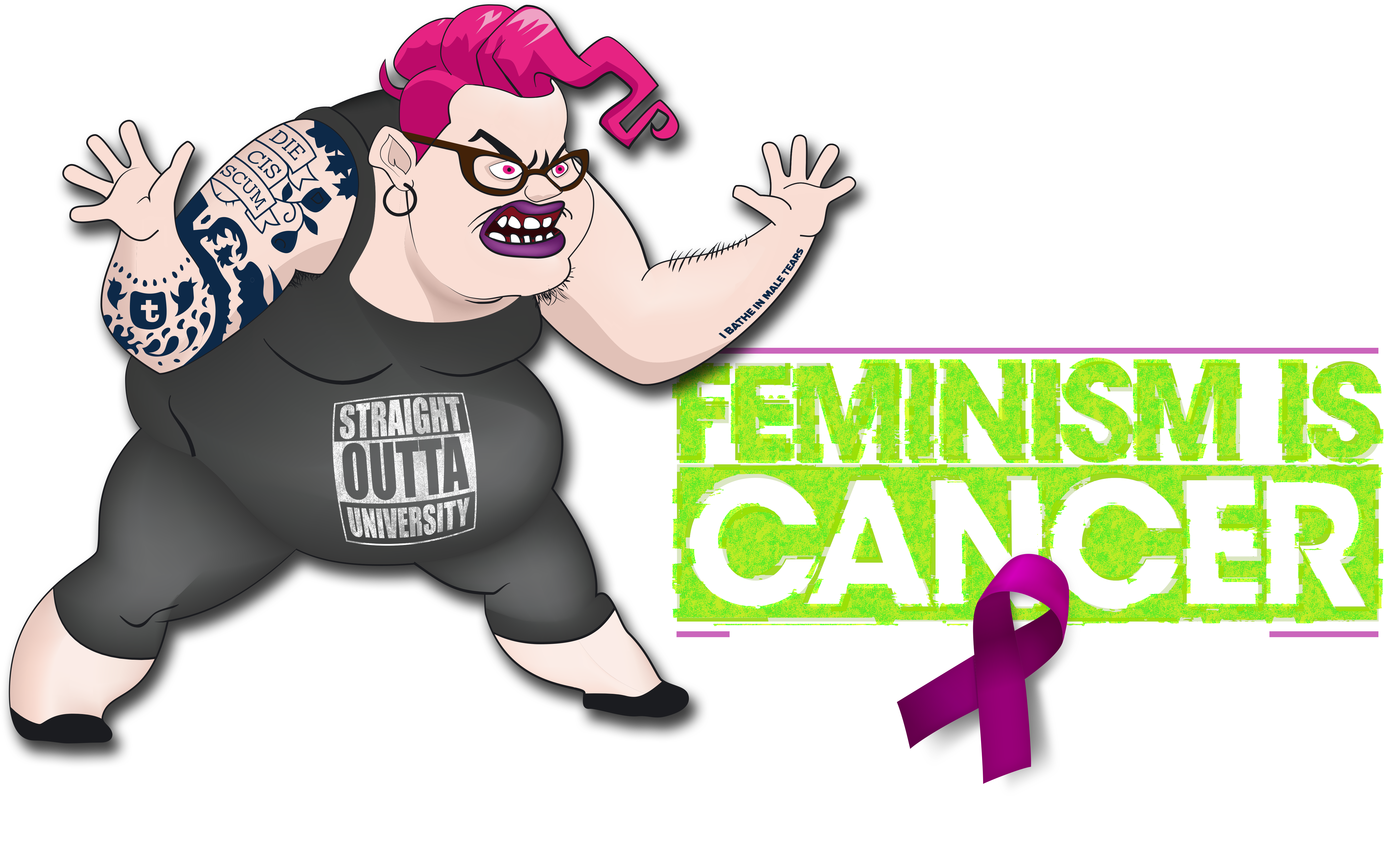 Feminism Is Cancer World Day (7680x4320), Png Download