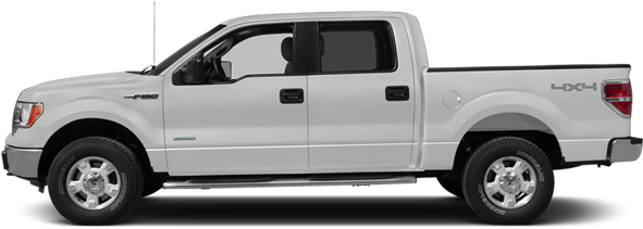 Pre Owned 2014 Ford F 150 Xl Lifted And Custom Rims - 2013 White Sierra Side (640x480), Png Download