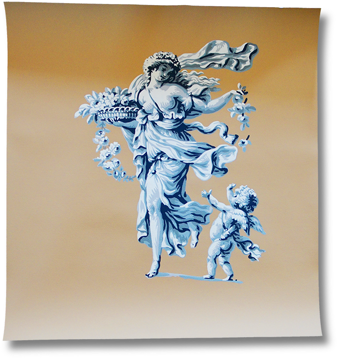 The Locust Grove Arabesque The Dancers Flora With Cherub - Angel (800x800), Png Download