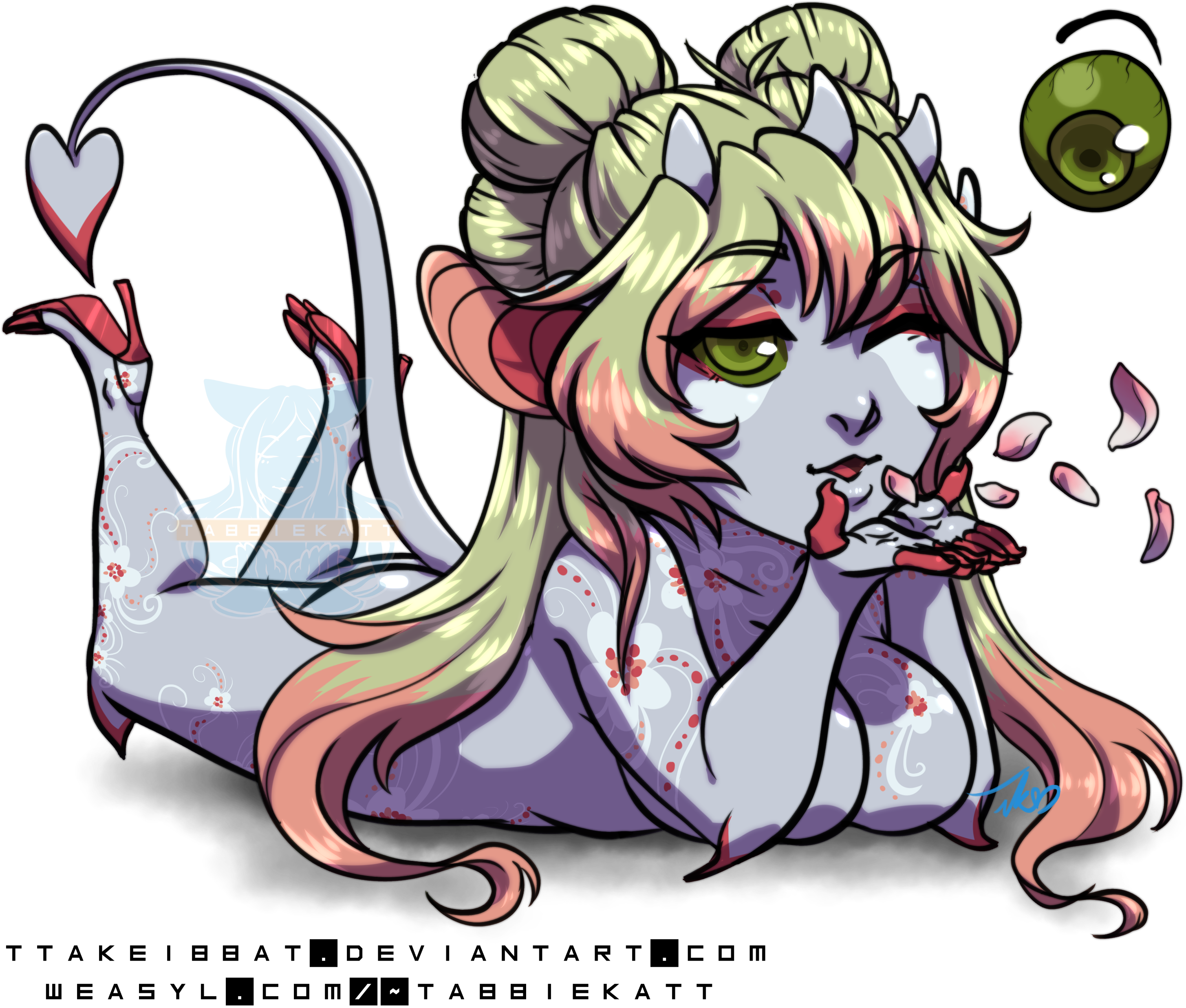 [c] Sakura Hana For Blazedenosferatu By Tabbiekatt (3000x2524), Png Download