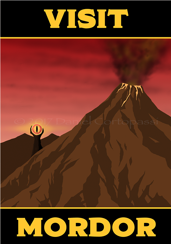 Visit Mordor - Poster (800x800), Png Download