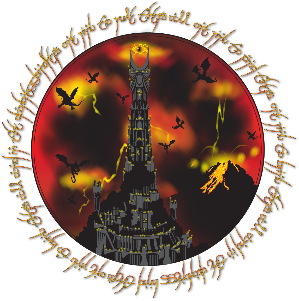 One Guild To Rule Them All, One Guild To Find Them, - Circle (1146x1154), Png Download