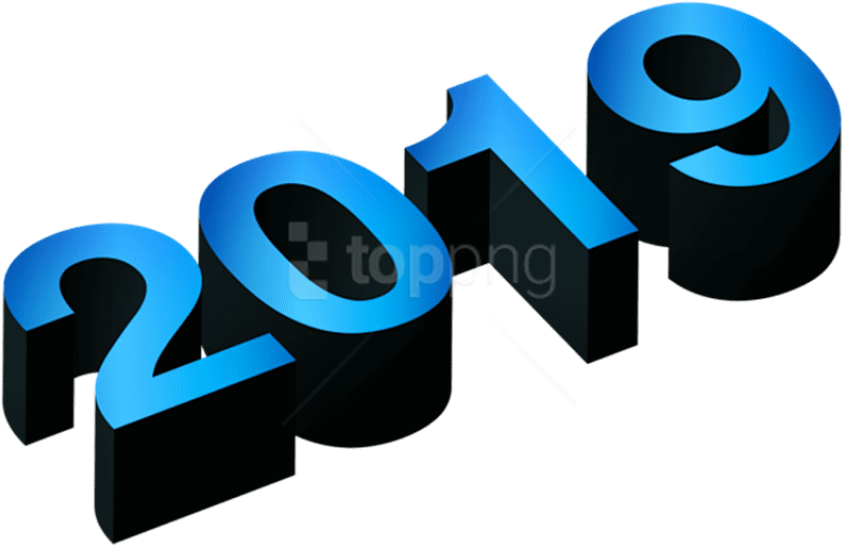 Free Png Download 3d Numeric 2019 Png Png Images Background - New Year 2019 Png Background (850x549), Png Download