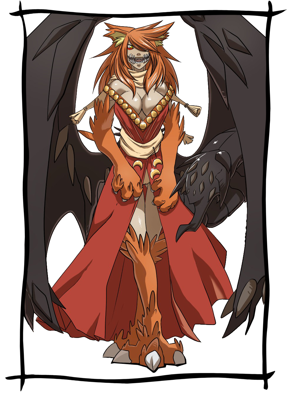 Demi-manticore Traits - - Cartoon (992x1403), Png Download