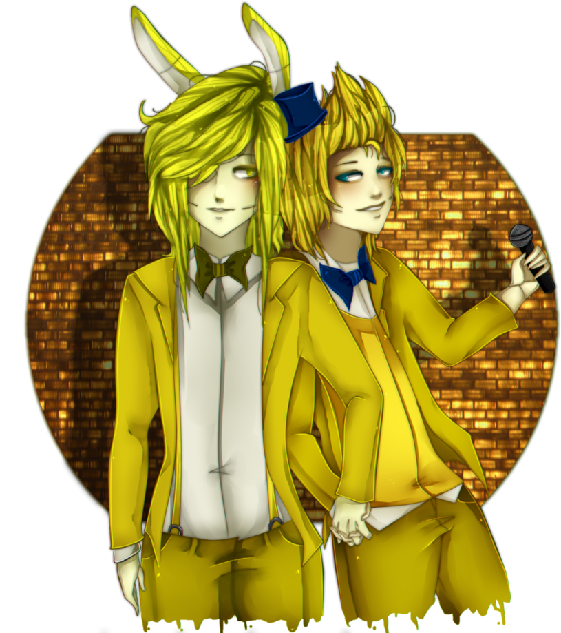 Golden Springs By Ailurophile-chan Fnaf 1, Five Nights - Cartoon (871x918), Png Download