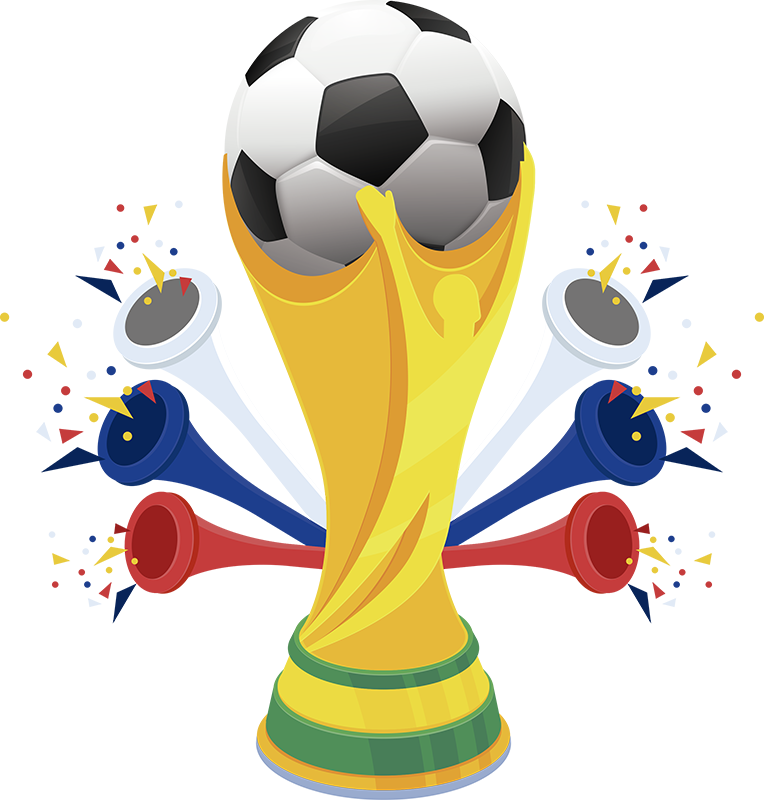Pegatina Copa Del Mundo Balón - World Cup 2018 Trophy Vector (764x800), Png Download