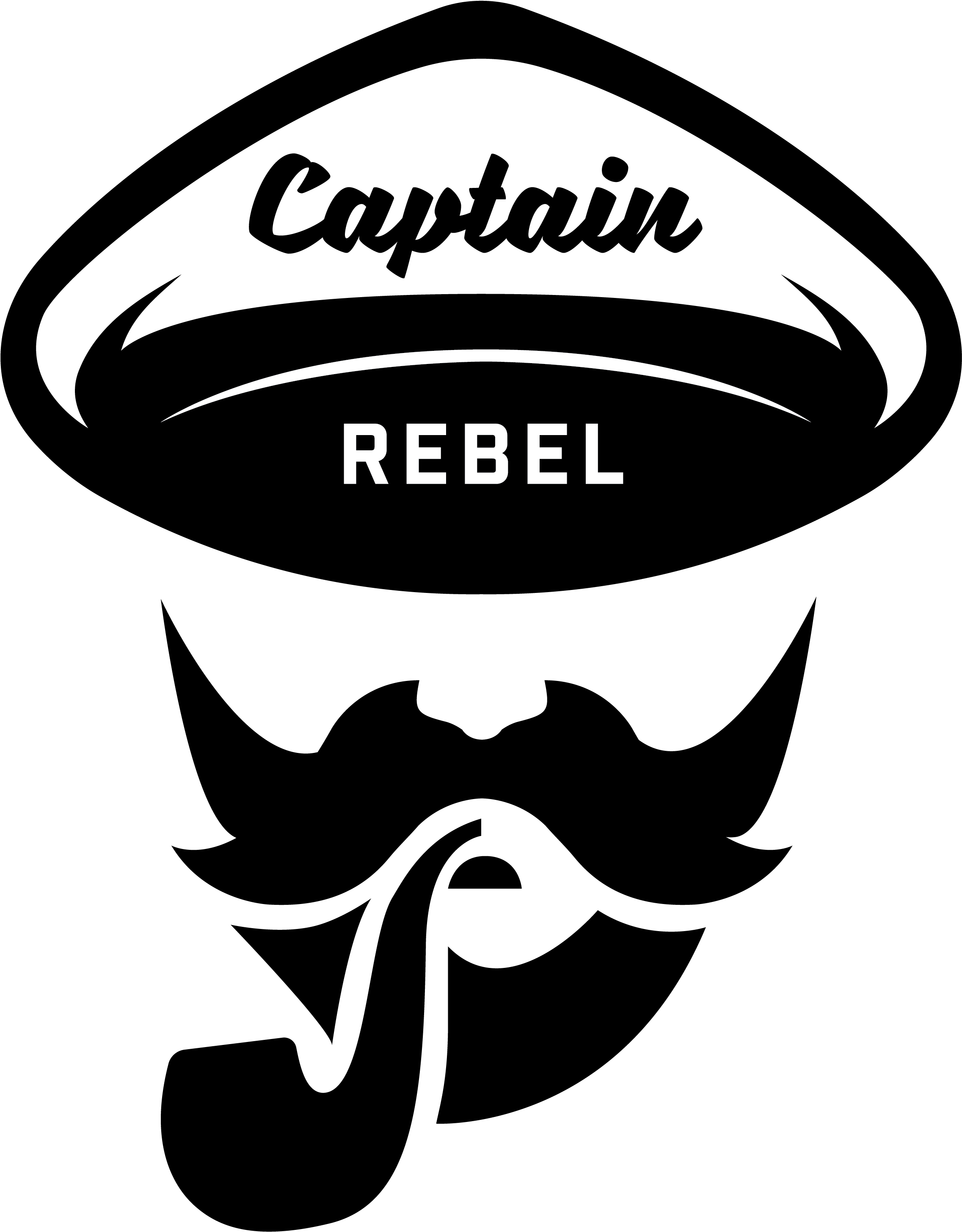 Captain Rebel Clothing - Emblem (2550x3300), Png Download