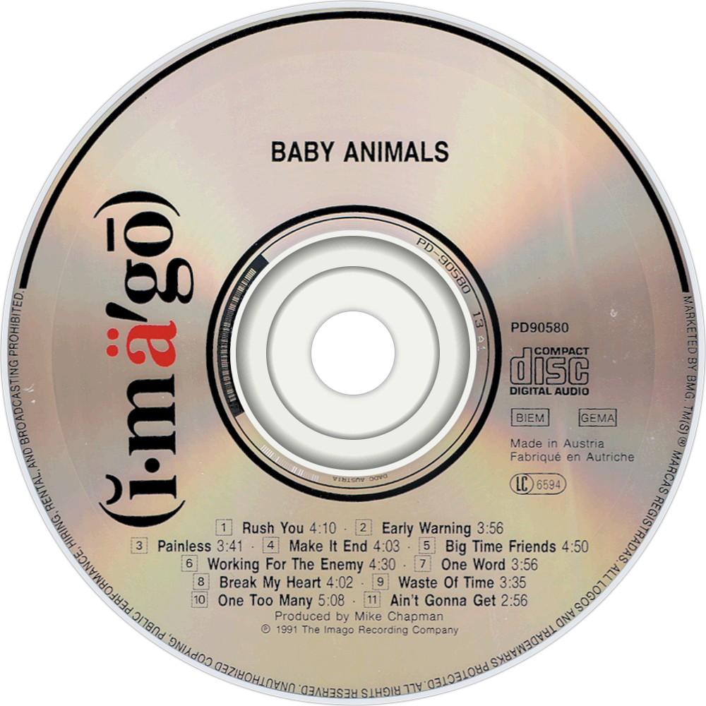 Baby Animals Baby Animals Cd Disc Image - Compact Disc (1000x1000), Png Download