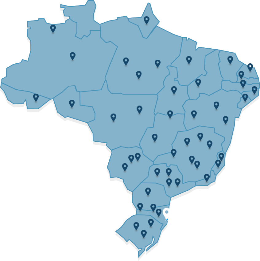 Clientes-mapa - Mapa De Voltagem Do Brasil (980x860), Png Download